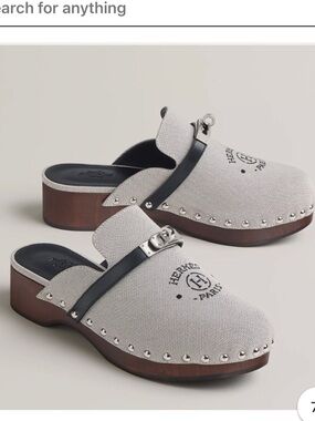 NWB BNIB Hermes Carlotta Mule Slipper Slide Shoe Kelly Buckle Clog Size 36